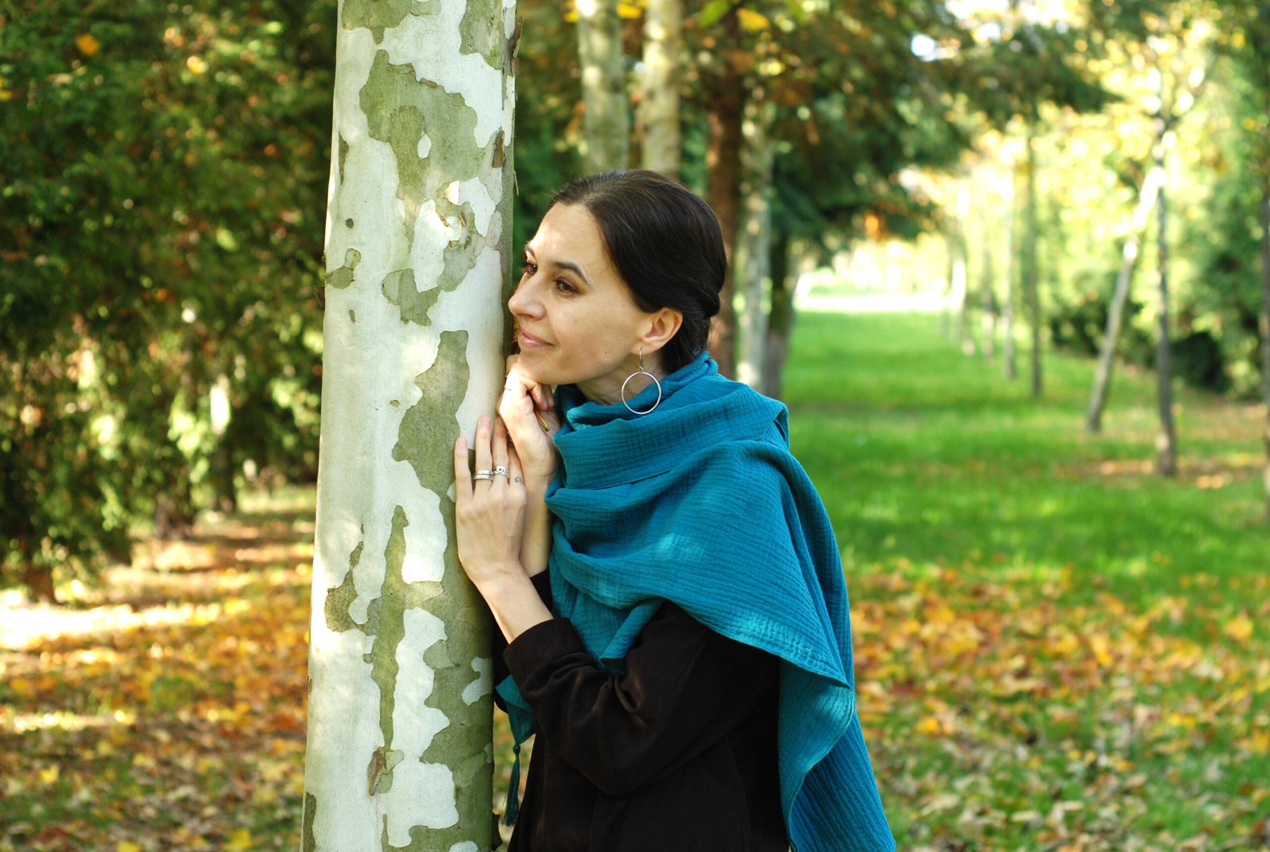 Muślinowy szal morski