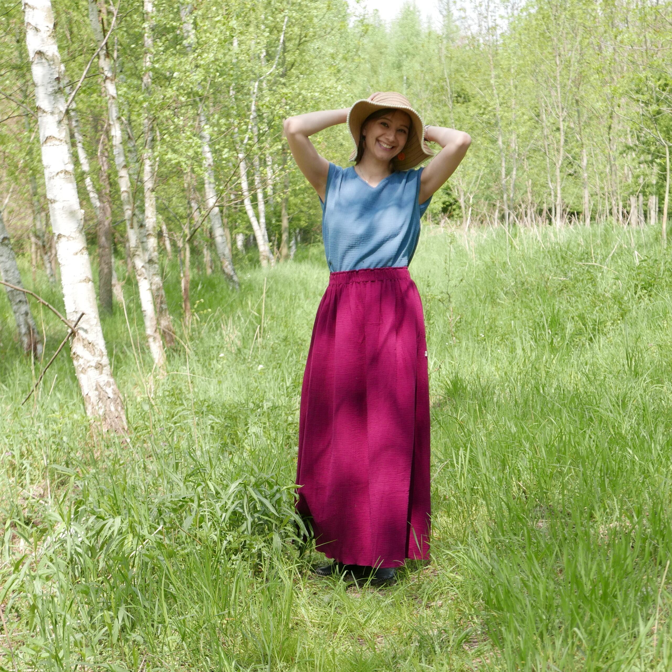 Długa muślinowa spódnica "Martyna"