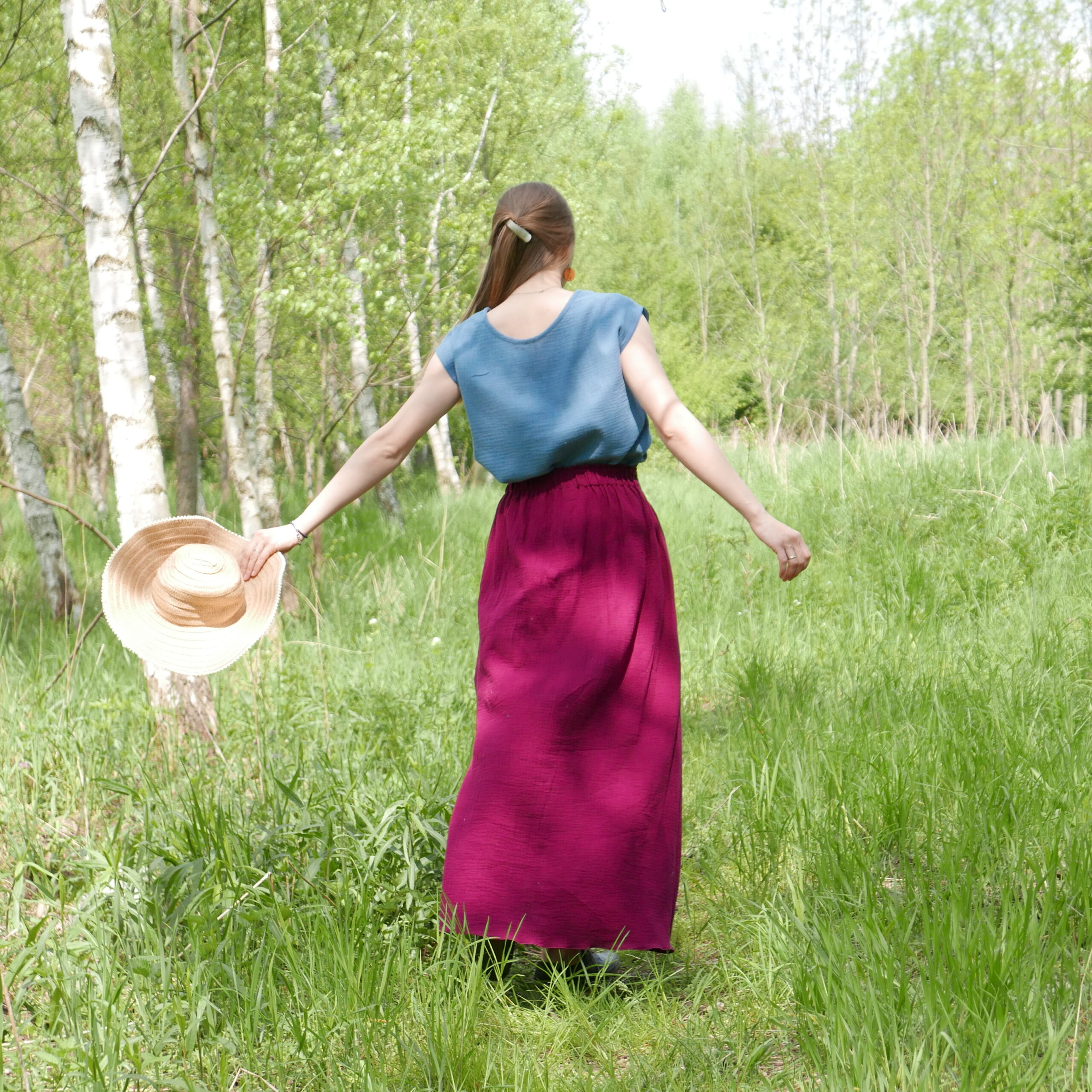 Długa muślinowa spódnica "Martyna"