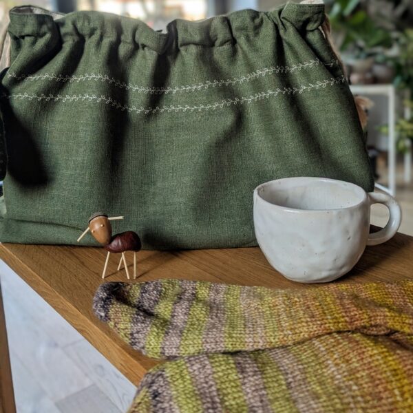 lniana torba dla dziewiarki