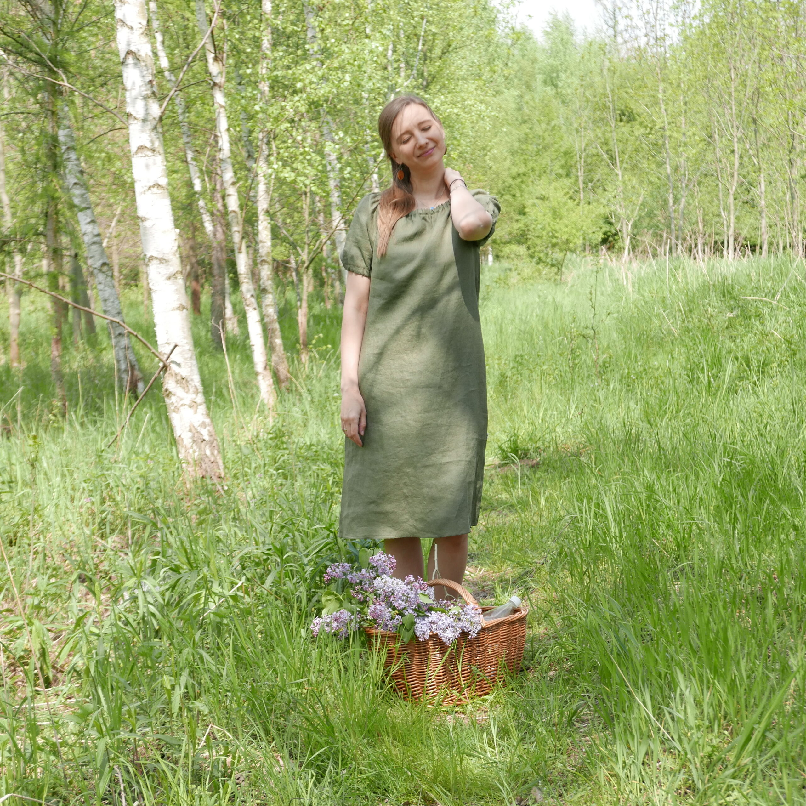 Lniana sukienka "Bożenka"