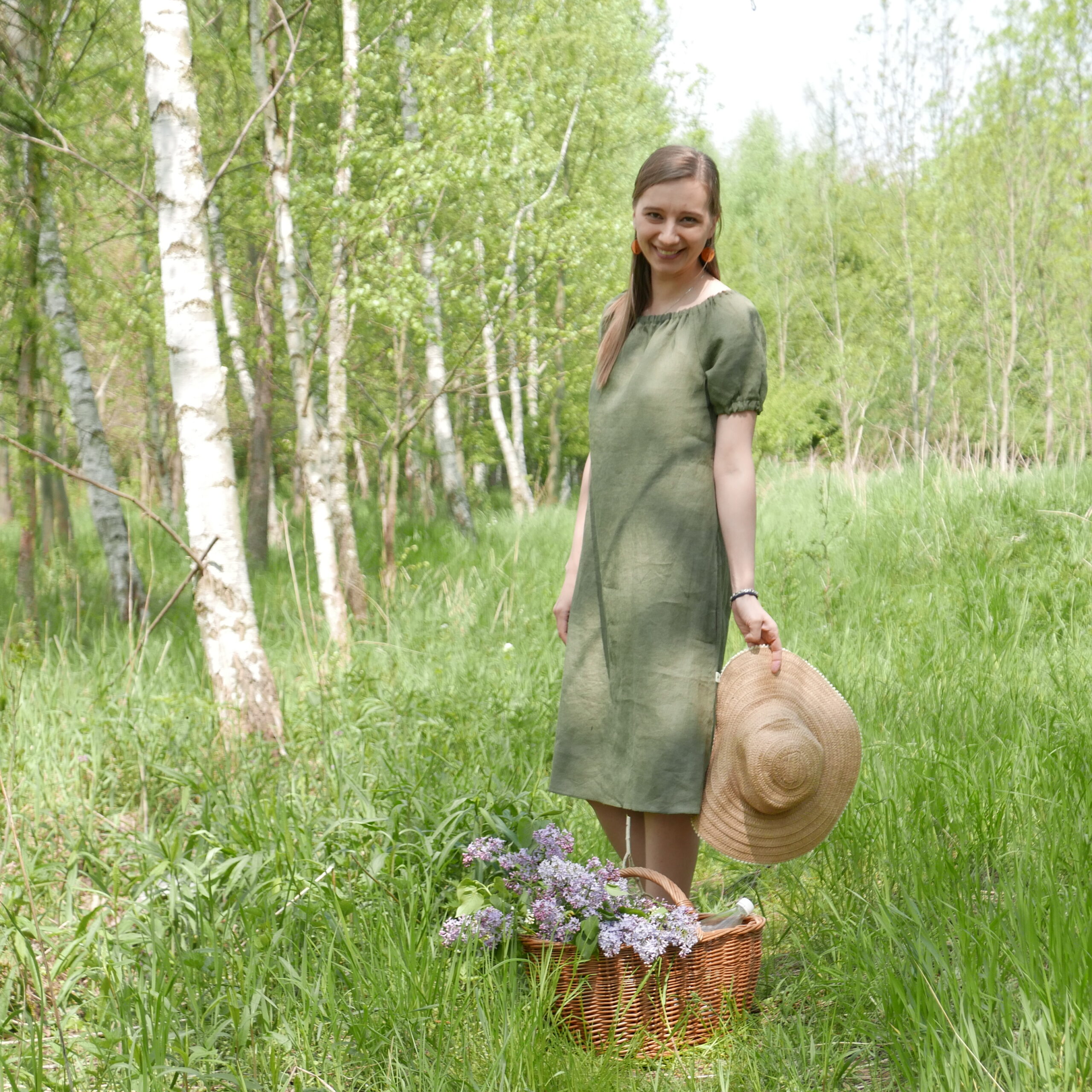 Lniana sukienka "Bożenka"