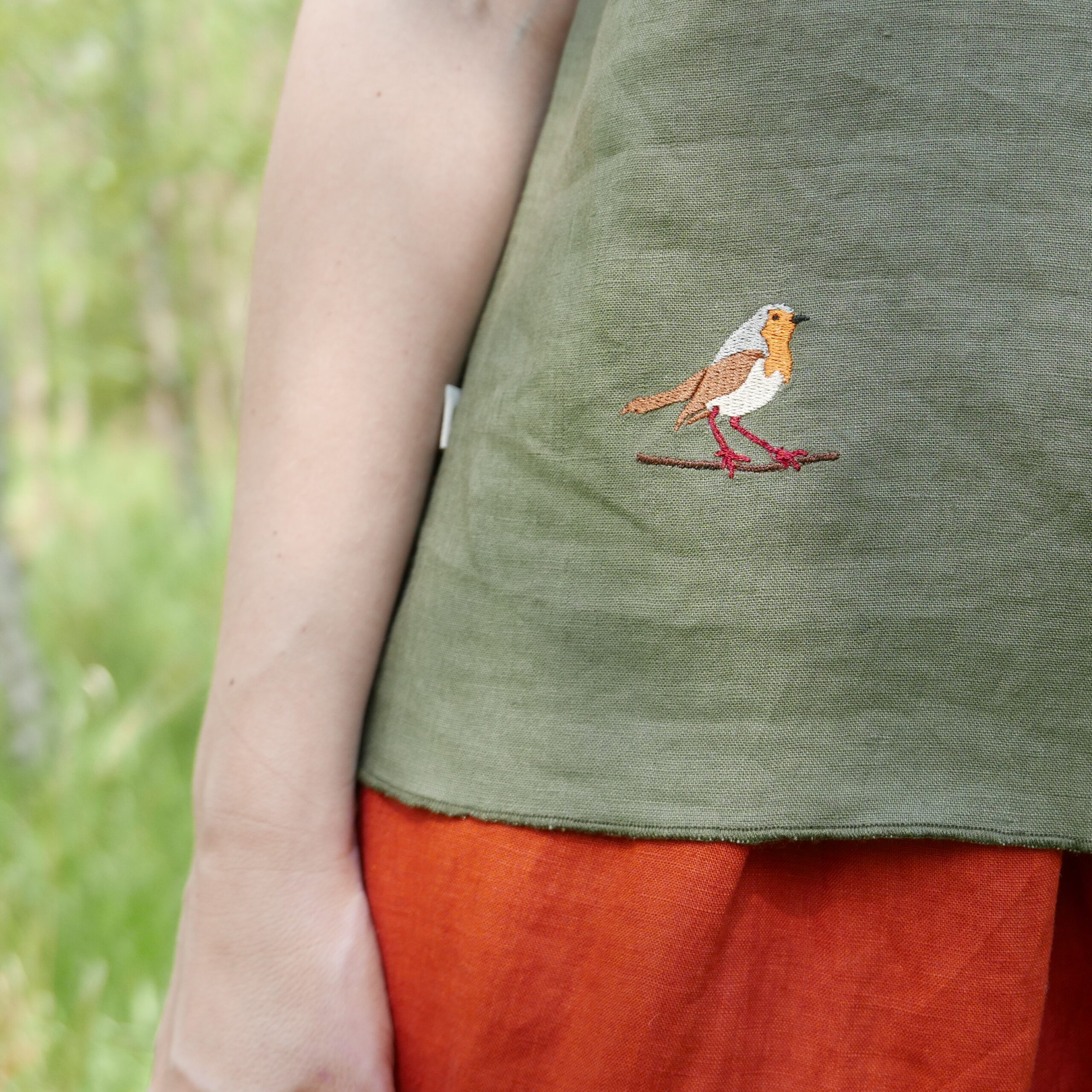 Lniana bluzka "Alinka"_Rudzik