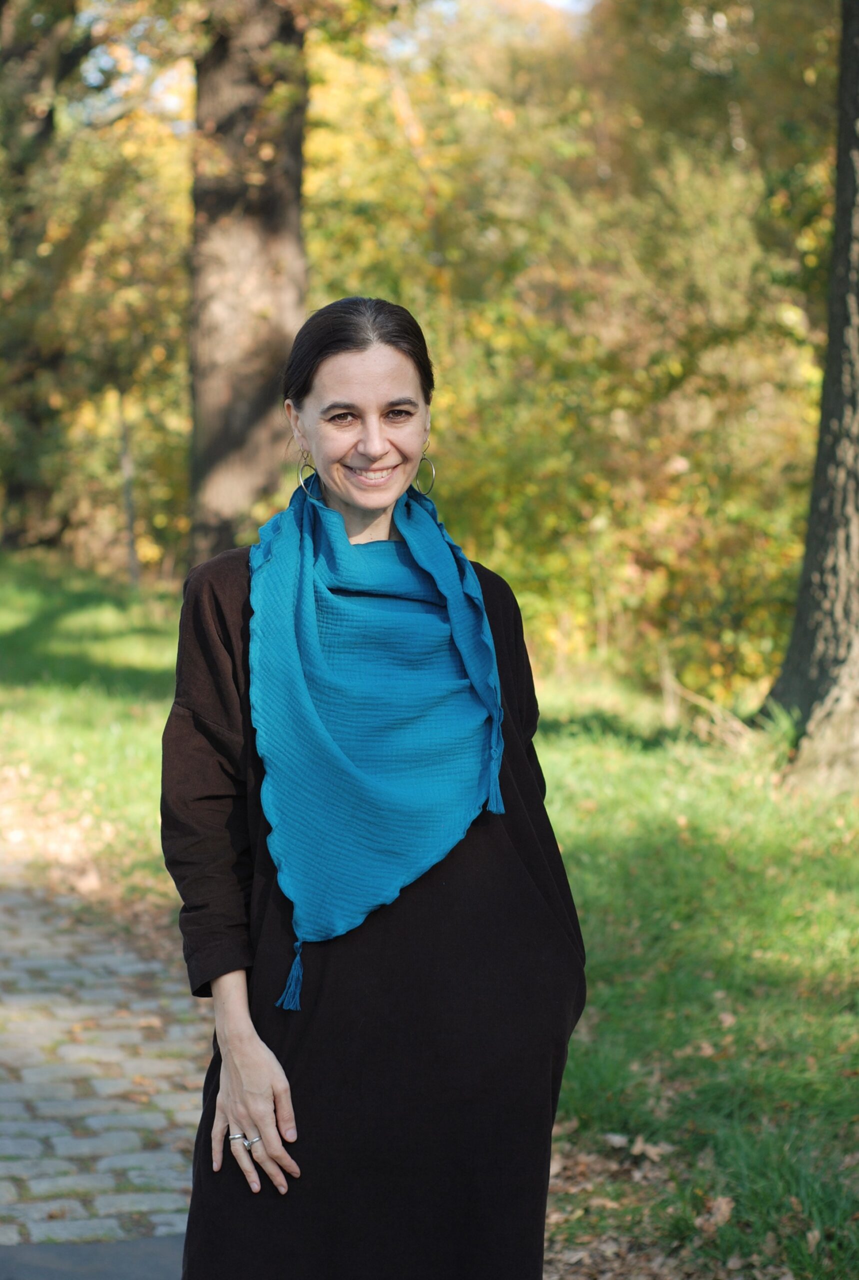 Duża muślinowa chusta morska