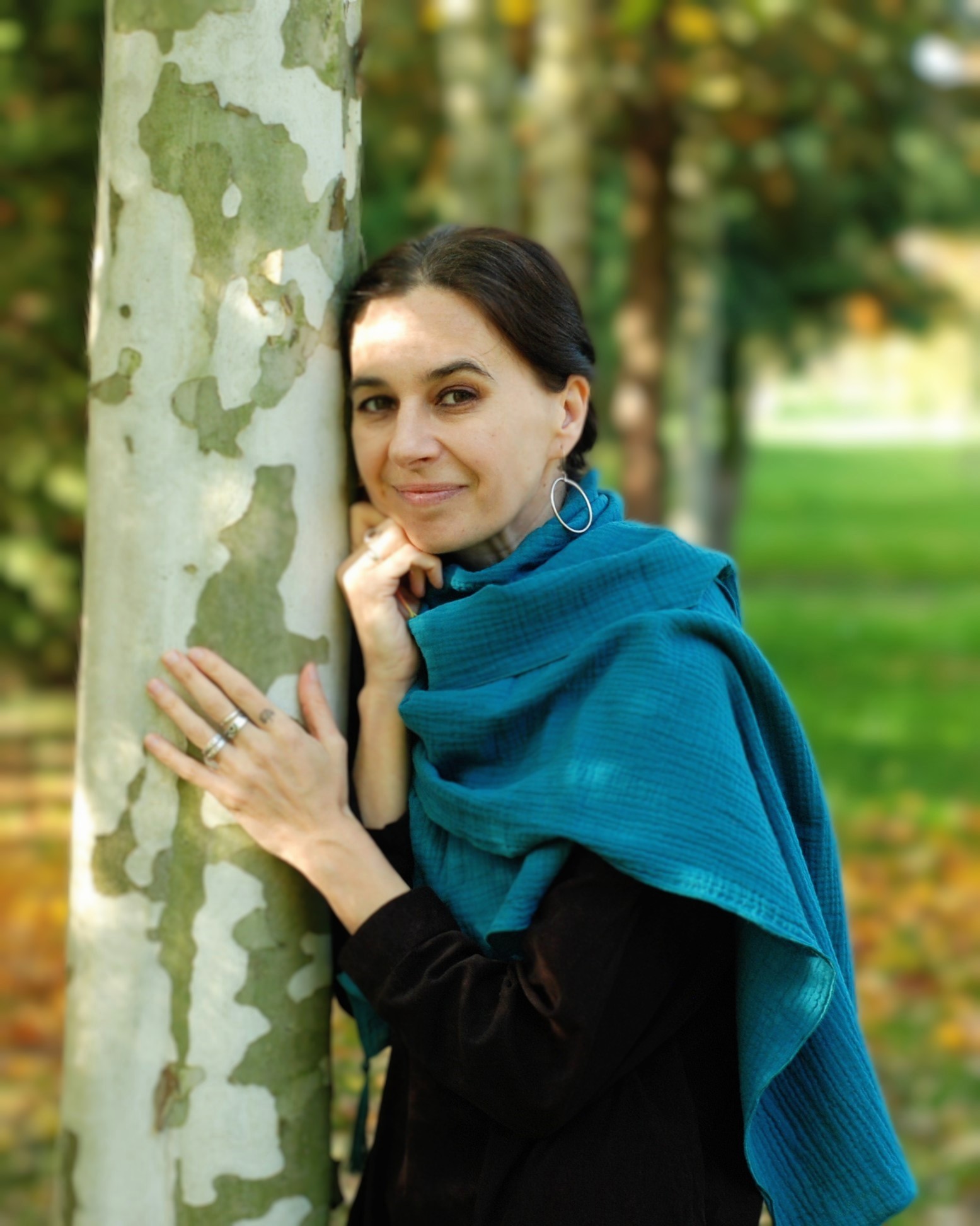 Muślinowy szal morski